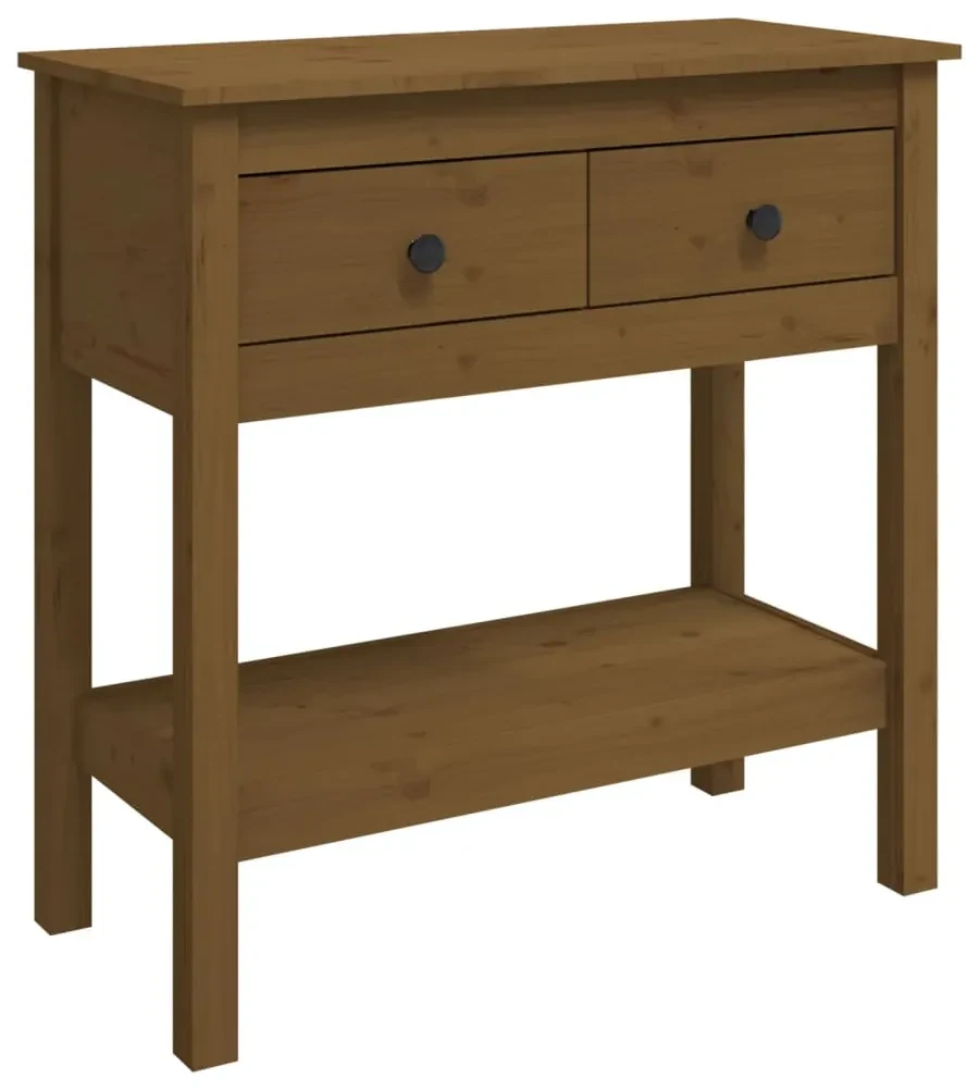vidaXL Wandtafel 75x35x75 cm massief grenenhout honingbruin
