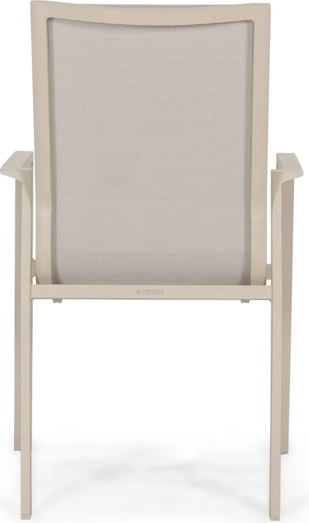 Tuinset 6 personen 220 cm Aluminium Zand/Beige Lifestyle Garden Furniture Ultimate/Camila