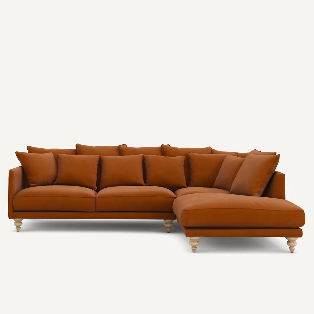 Linnen fluwelen hoekbank, LAZARE