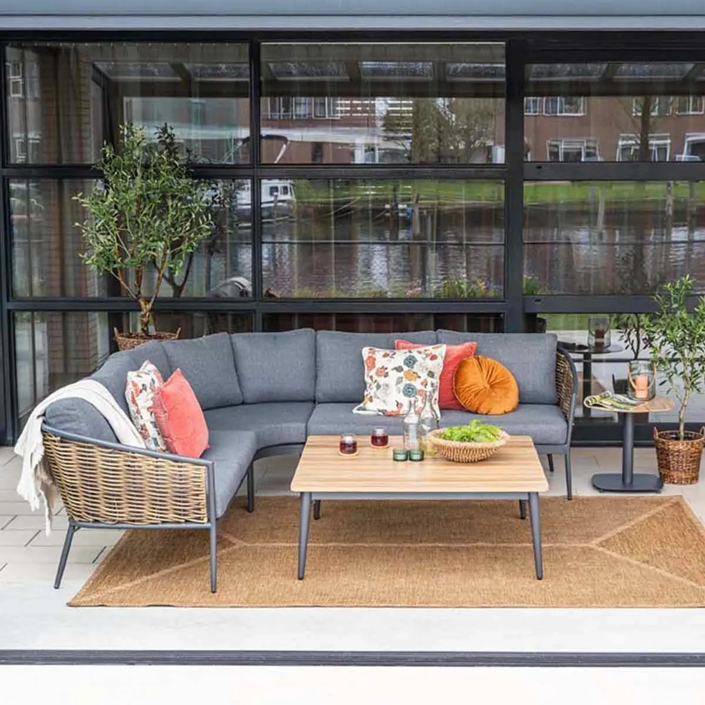 Garden Impressions San Vito loungeset 4-delig - donker grijs