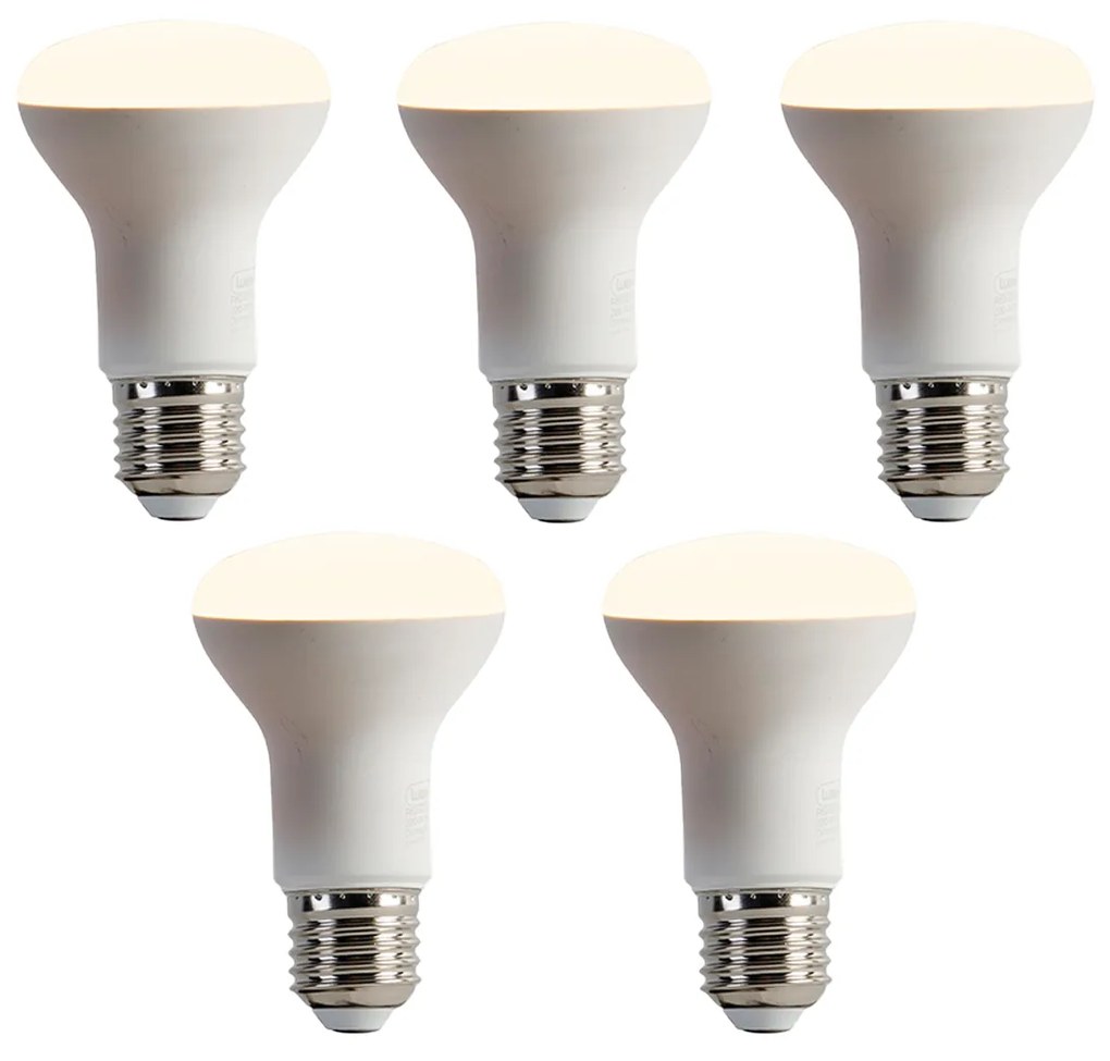 Set van 5 E27 dimbare LED lamp R63 6,2W 520 lm 2700K