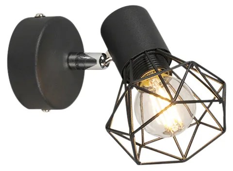 Smart Spot / Opbouwspot / Plafondspot zwart draai- en kantelbaar incl. Wifi P45 - Mosh Modern E14 rond Binnenverlichting Lamp