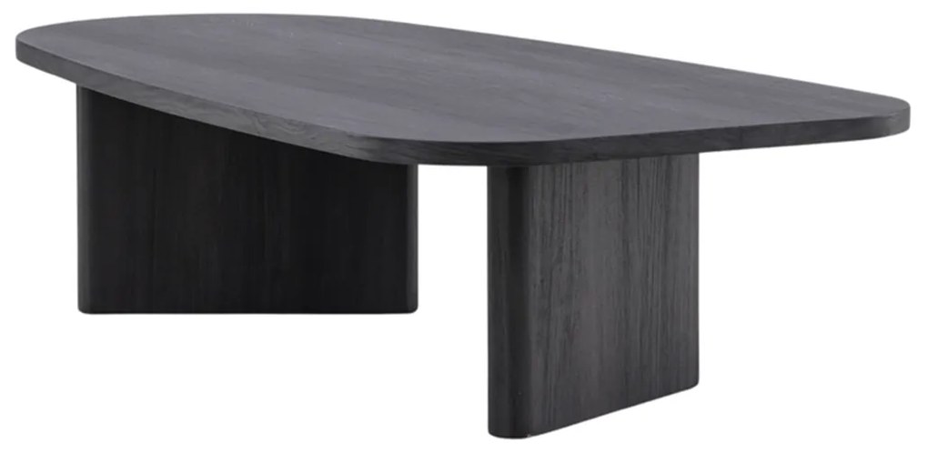 Organische Salontafel Zwart - 65 X 130cm.