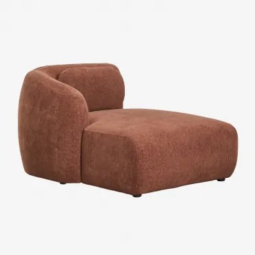 Linker Chaise Longue Module Voor Modulaire Bank In Chenille Coquette Chenille Roestbruin - Sklum