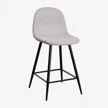 Verpakking Van 2 Glamm Hoge Krukken Grijs – Beton & ↑65 Cm & Zwart - Sklum