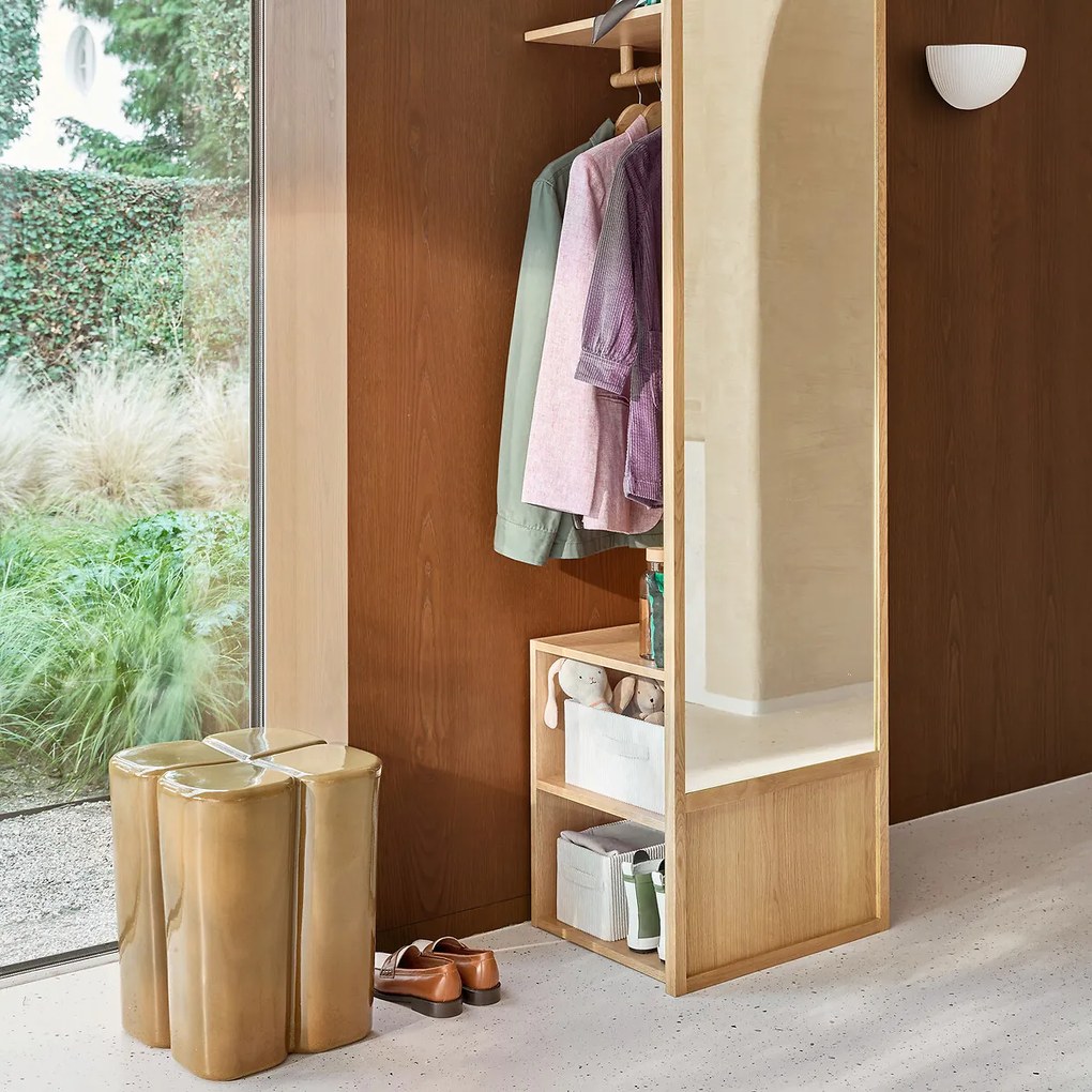 Opplooibare mand, geribd fluweel, Veloudo
