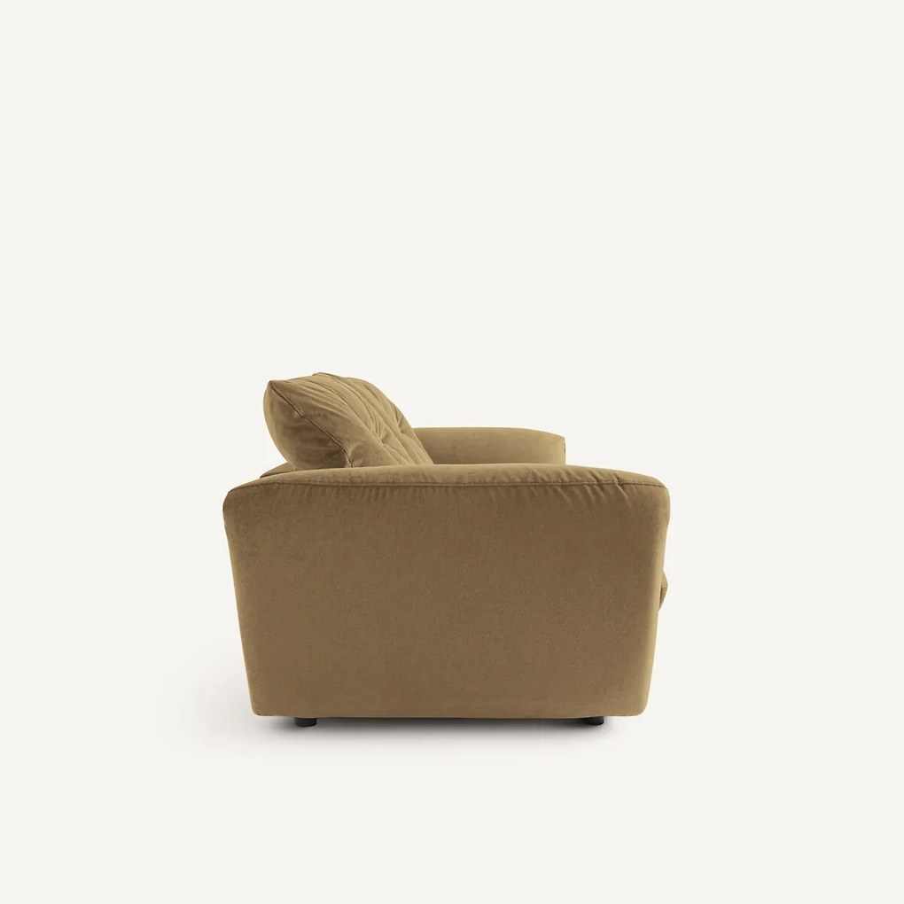 3-zits slaapbank in linnen fluweel, EDGAR