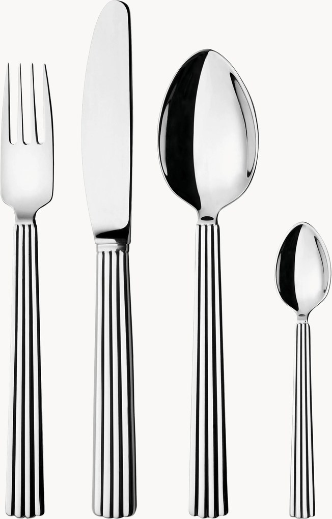 Hoogglans gepolijste bestekset Bernadotte, in verschillende setgroottes
