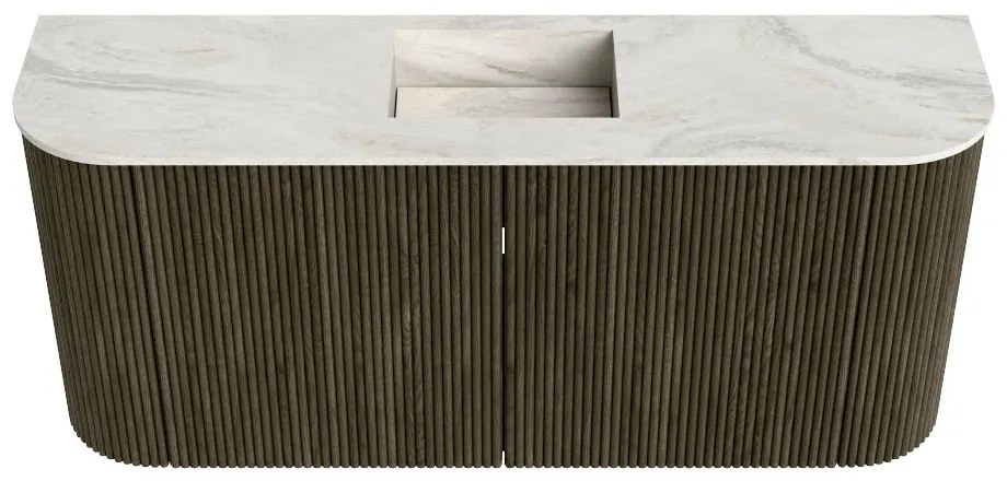 Mondiaz Joya DLux 95cm toiletmeubel ronding links/rechts shadow met wastafel faye midden 1 kraangat ostra