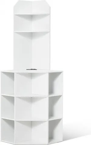 VEVOR Hoekkast met 6 planken, Multifunctionele kast (1626 mm hoog) met USB-poorten en stopcontacten en verstelbare planken, Keukenkast voor Woonkamer Wasruimte