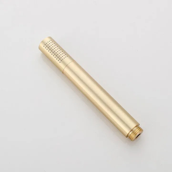Saniclear Brass glijstangset met staafhanddouche geborsteld messing - mat goud