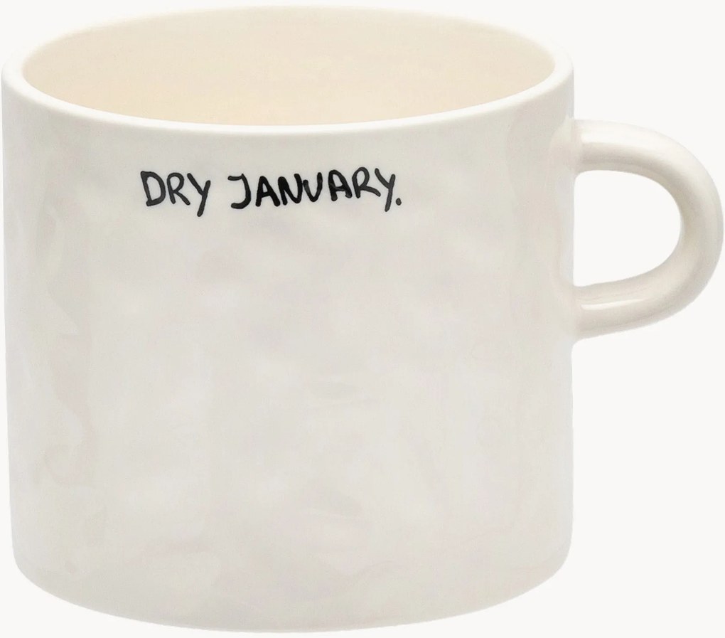 Handbeschilderde beker Dry January