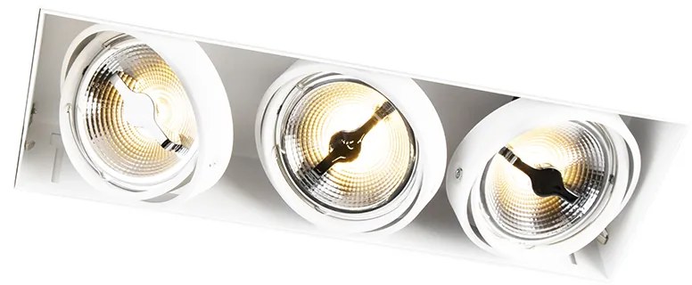 Inbouwspot wit  AR111 trimless 3-lichts - Oneon