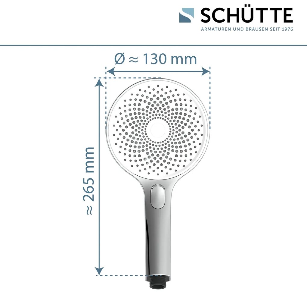 Schutte Samao handdouche 3 standen chroom/wit