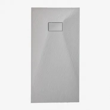 Rechthoekige Antislip En Extra Platte Smc-hars Douchebak Soho Grijs – Koel & 140 X 70 Cm - Sklum