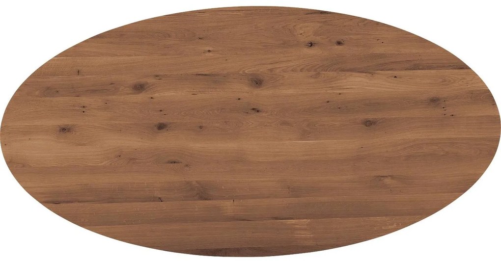 Goossens Eettafel Blade, Strak blad ovaal 200 x 110 cm 6 cm dik