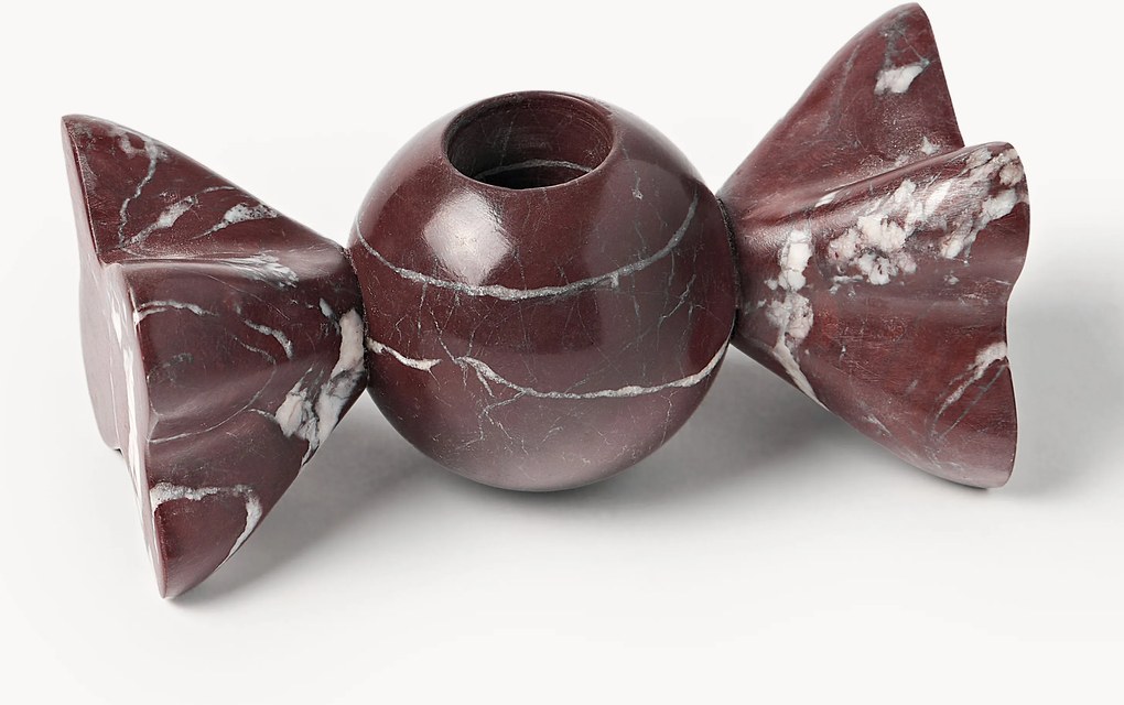 Kaarshouders Lexy, Rosso Levanto marmer, 2-delig