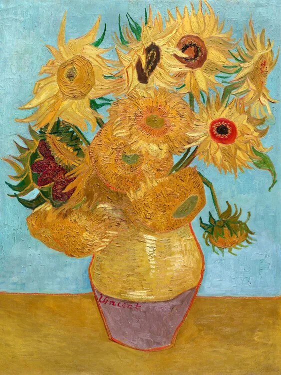 Kunstreproductie Vase with Twelve Sunflowers, Vincent van Gogh