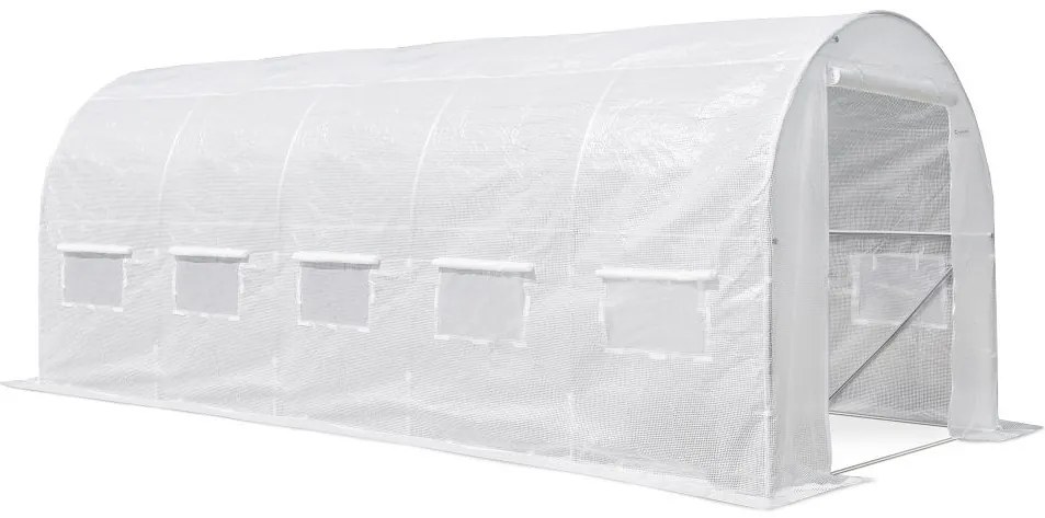 Witte folietunnel 2,5x8m Garden Point