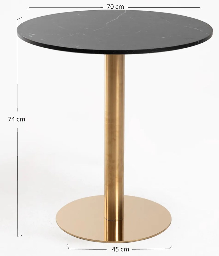 Tafel Firro Rond 70cm Goud