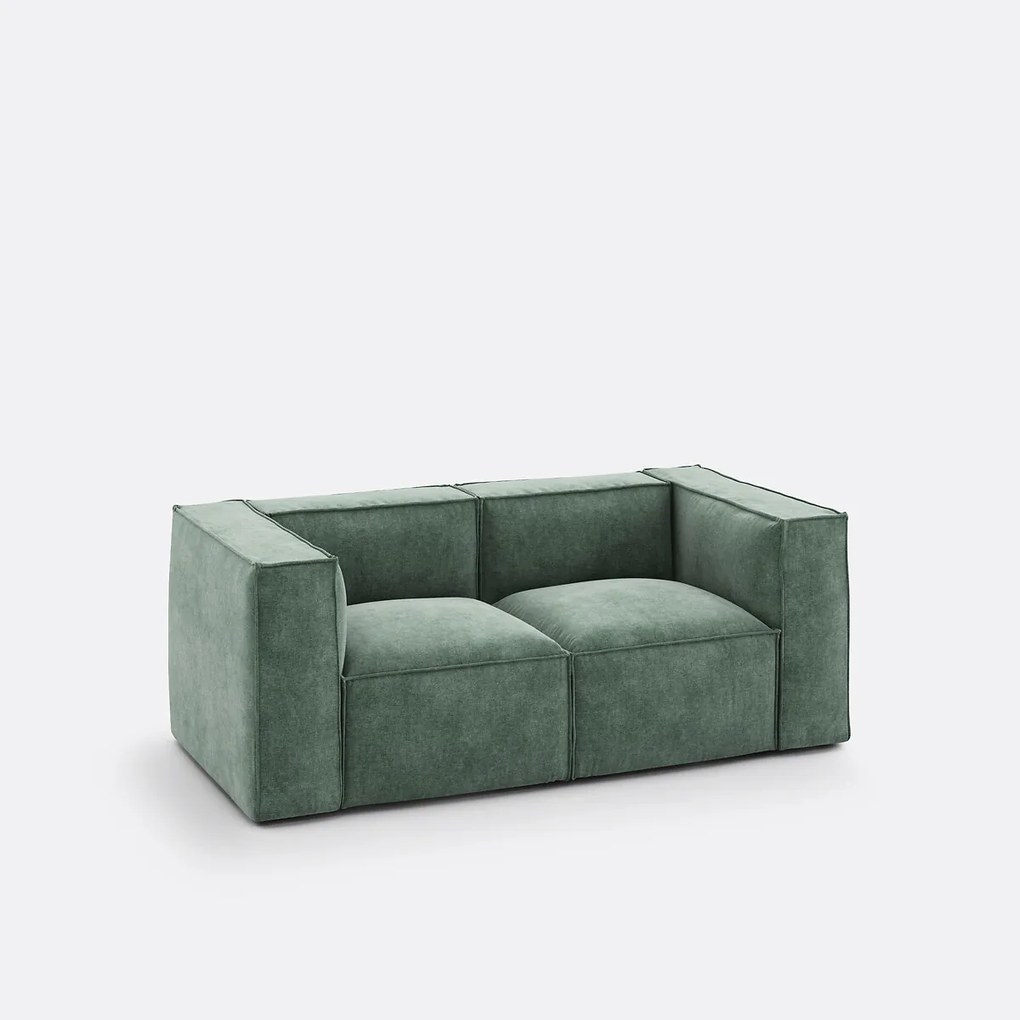 Modulaire bank, 2-zit, in gestructureerd fluweel, Seven