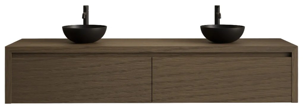 Gliss Design Ares badmeubel 160cm 2 lades ash gray zonder waskom