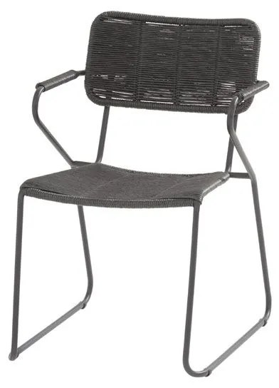 Taste by 4 Seasons Swing eetset antraciet met Goa tafel HPL blad dark grey 160 cm Tuinset antraciet weerbestendig