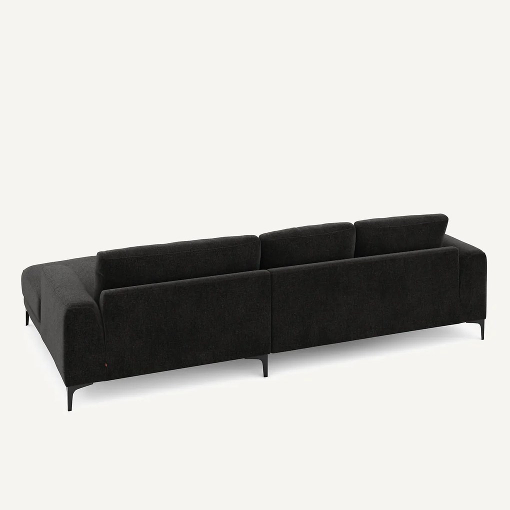 XL hoekbank rechts in chenille fluweel, MARSILE