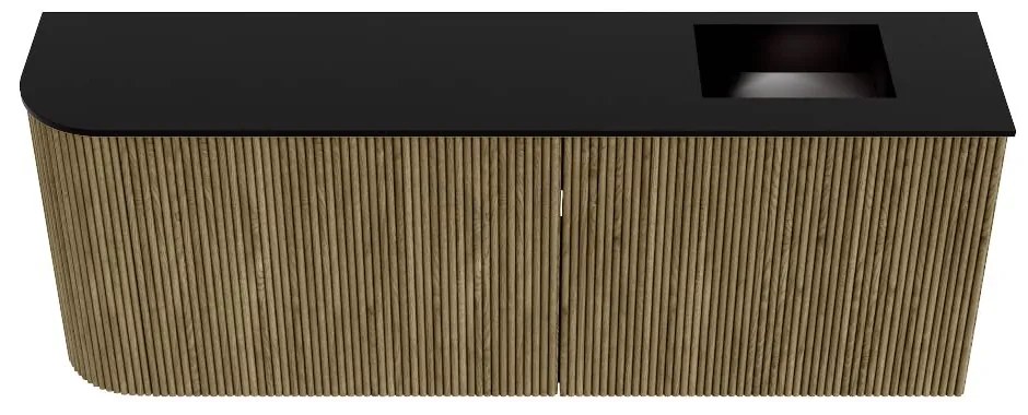 Mondiaz Joya 110cm toiletmeubel ronding links dusk met wastafel faye rechts zonder kraangat urban