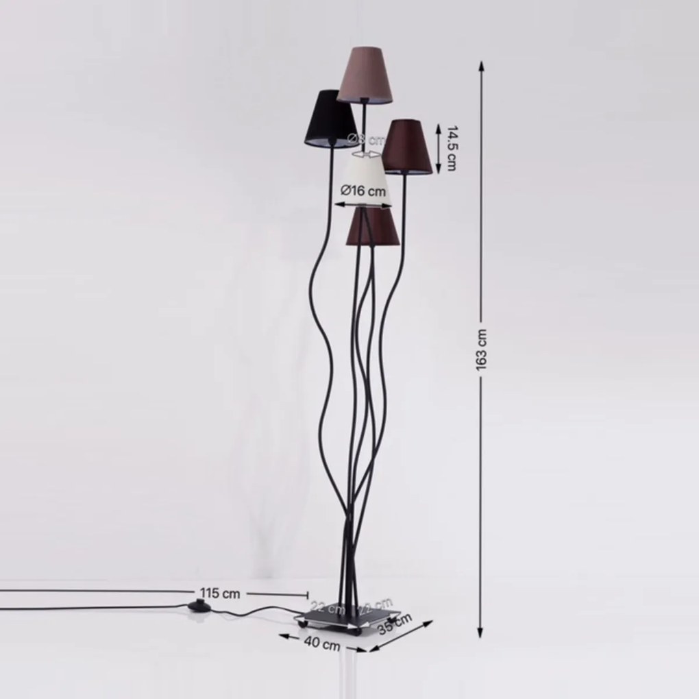 Kare Design Flexible Moderne Vloerlamp Mocca