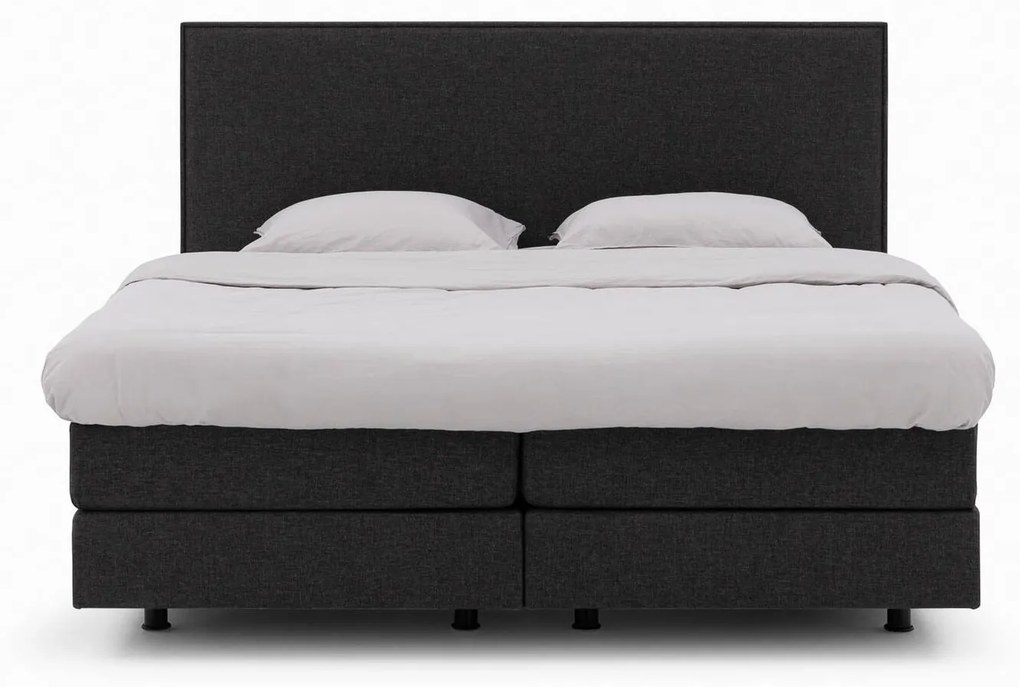 Goossens Boxspring Compleet Firenze Compleet, Vlak 160 x 200 cm box (=2x80cmx200cm) 2x matras gestoffeerd pocketv. 2x hoes, 1x topper joy deluxe