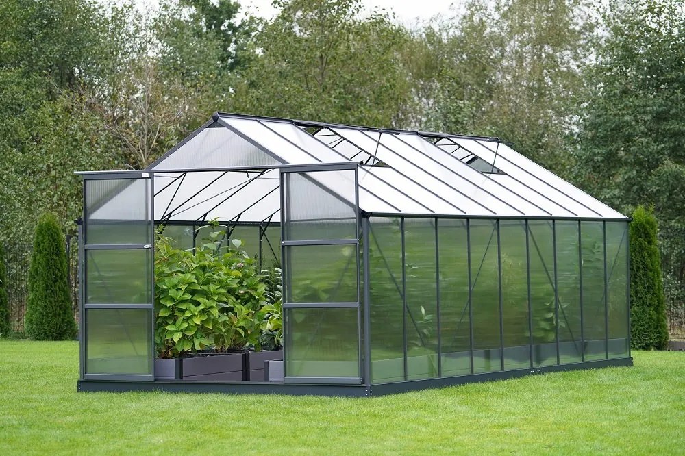 Azalia aluminium serre 2,5 x 5,5 m CoverTech antraciet