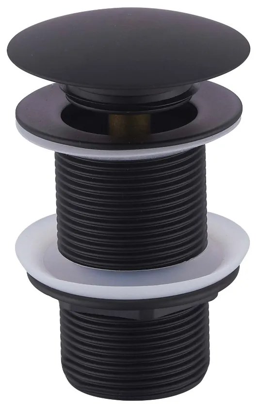 Mueller Round clickwaste verlengd 5/4" mat zwart