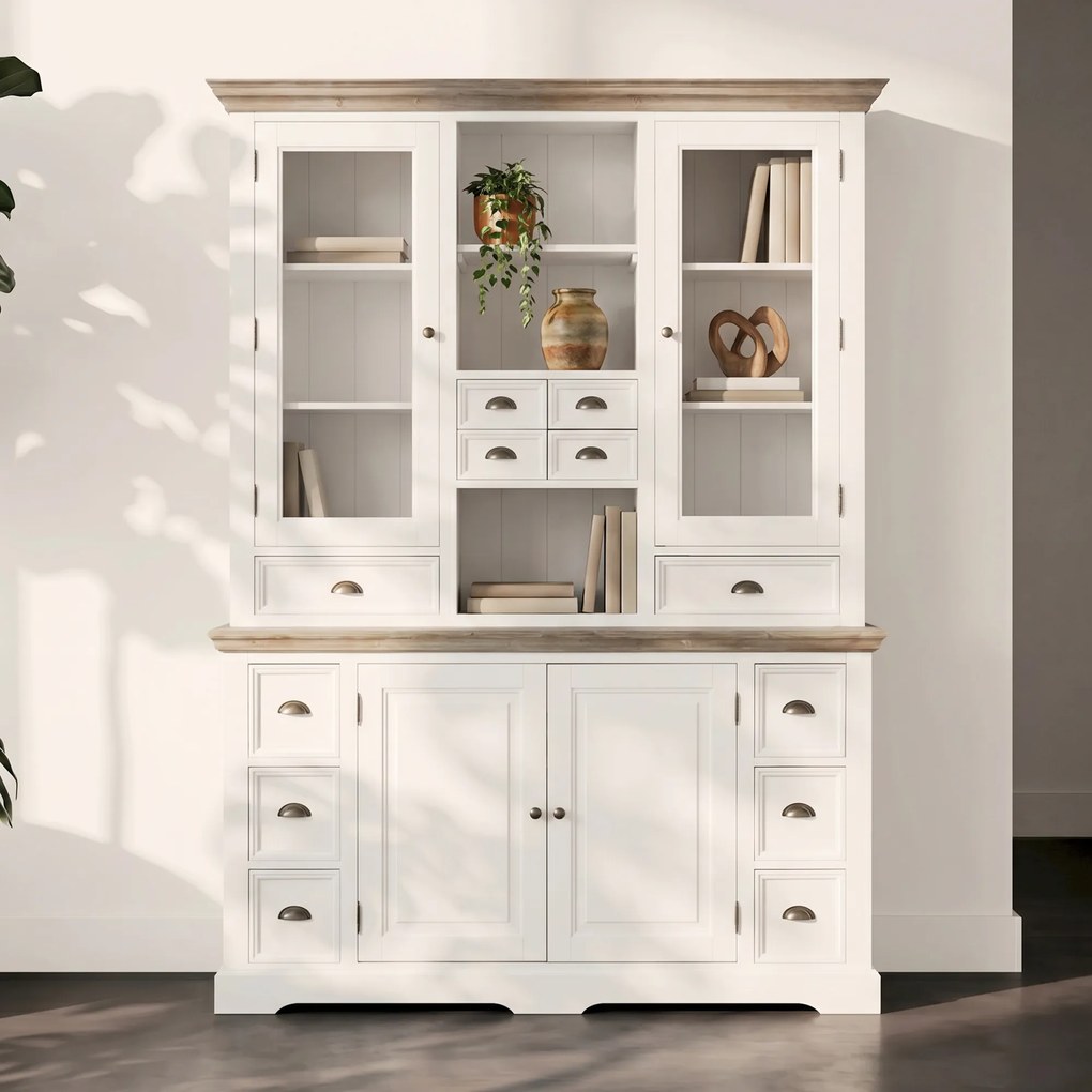 Tower Living Buffetkast Romantisch Wit M Fleur - 164x50x220cm.