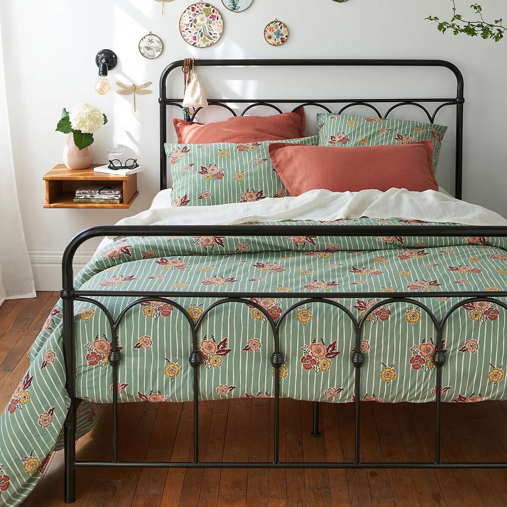 Wand nachttafel in brossed massief dennenhout, Lunja