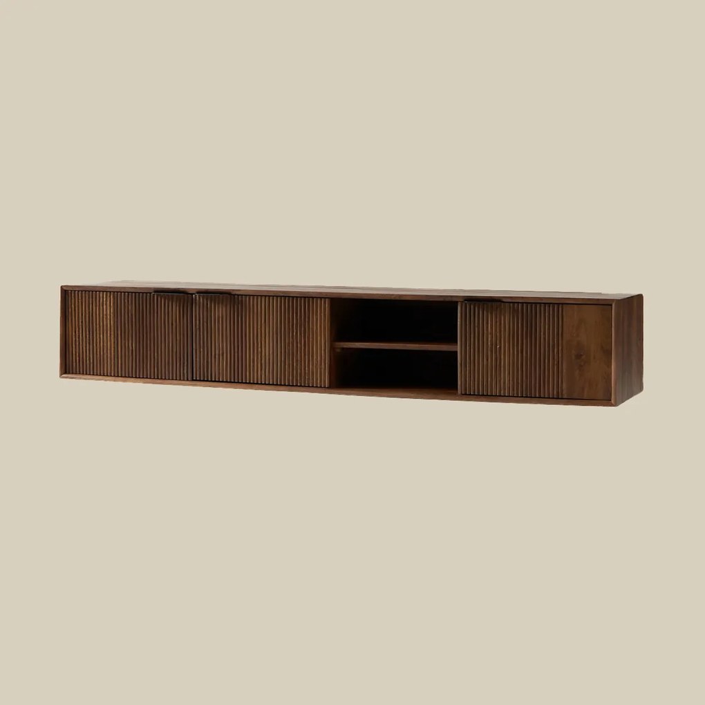 Tv-meubel Hout Met Ribbels (staand/hangend) 180 Cm - 180x40x50cm.