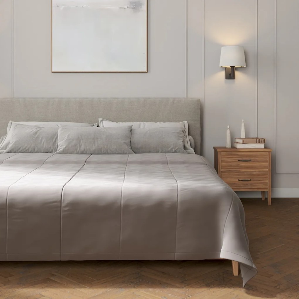 Dekoria Sprei Velvet, licht grijs