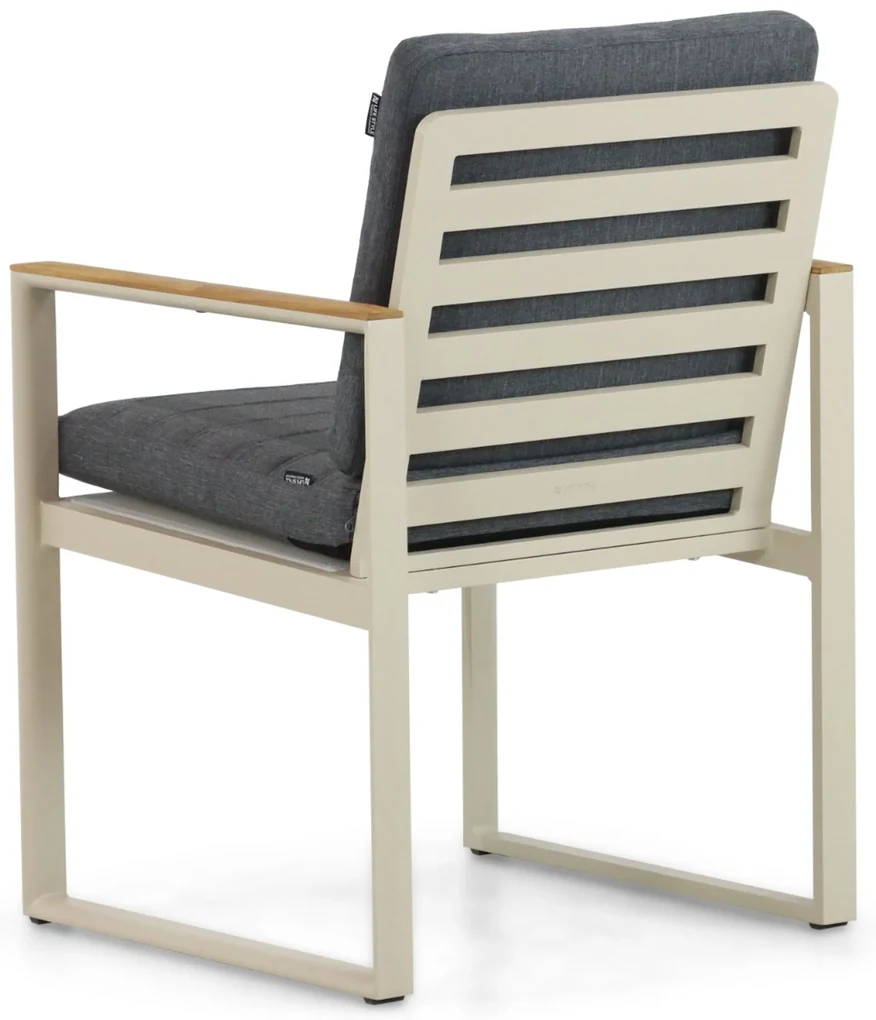 Tuinstoel Aluminium/Teak Taupe-naturel-bruin Lifestyle Garden Furniture Faro