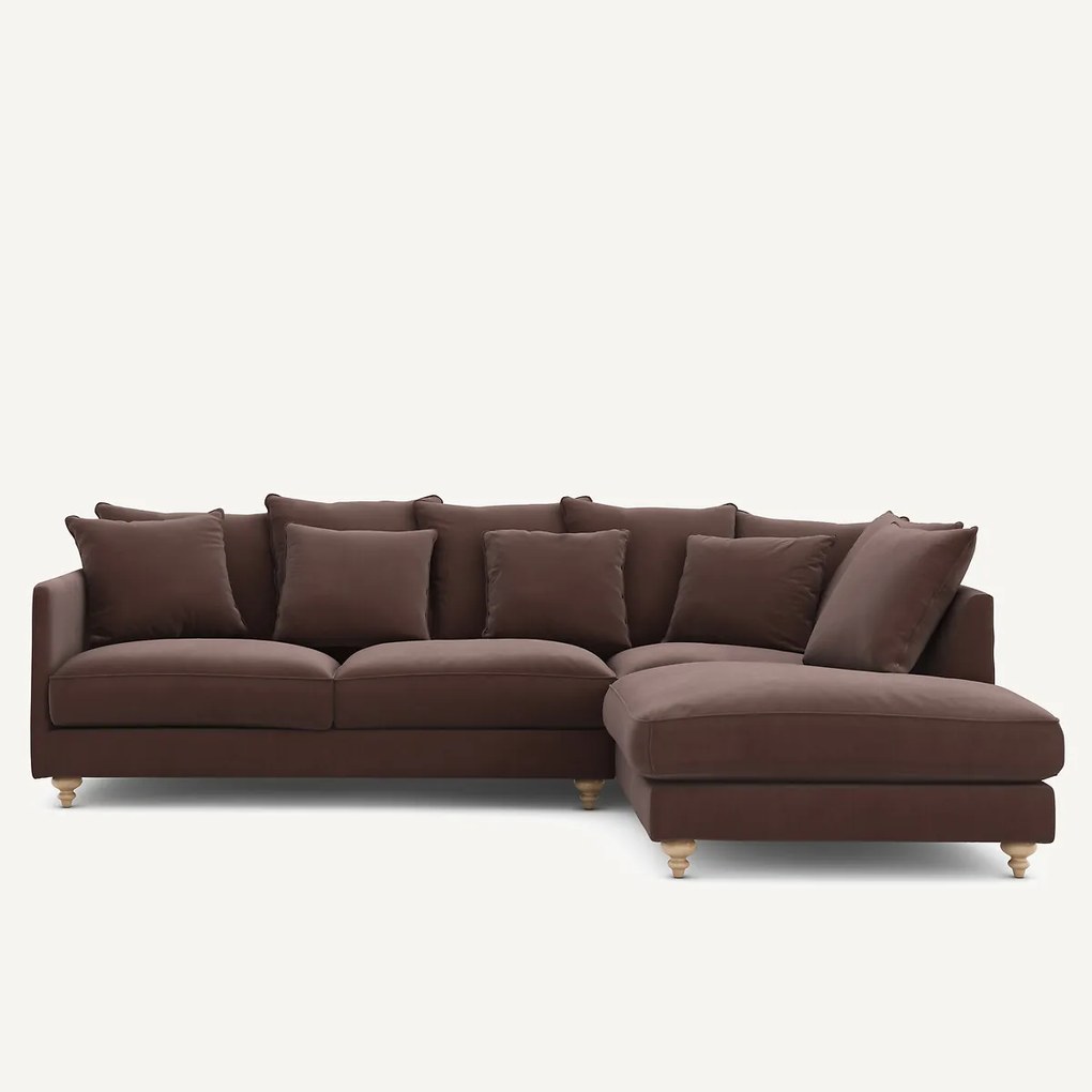 Linnen fluwelen hoekslaapbank, LAZARE