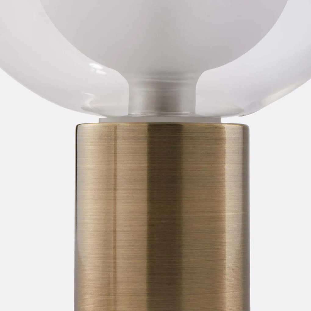 Messing lamp van metaal en glas, Arvin