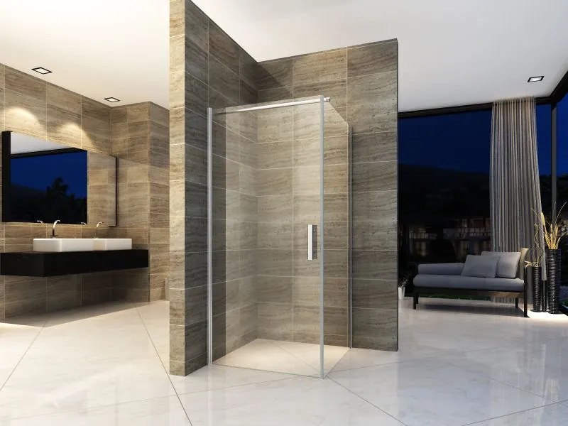 Sanigoods Momo douchecabine met draaideur 90x90cm chroom