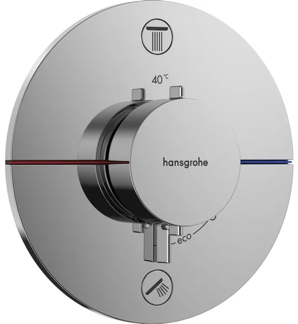 Hansgrohe Showerselect thermostaat - inbouw - 2 functies - zekerheidscombinatie toepasbaar bad/vul combinatie - chroom 15556000