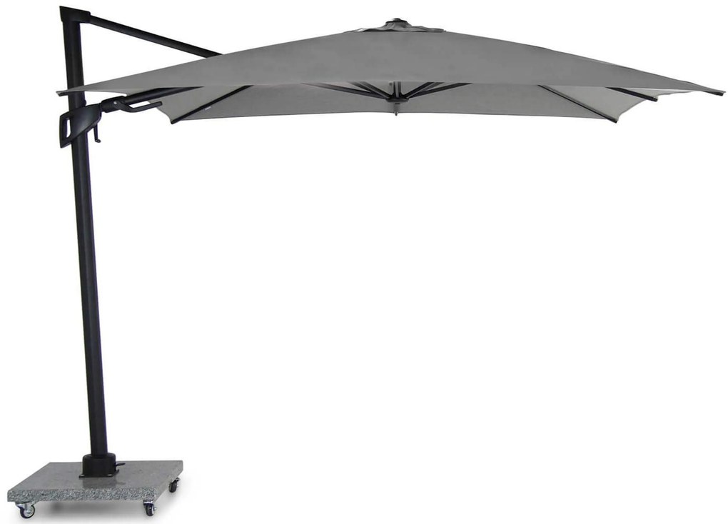 Santika Furniture Santika Belize Deluxe Parasol X Antraciet (incl. Voet) Grijs