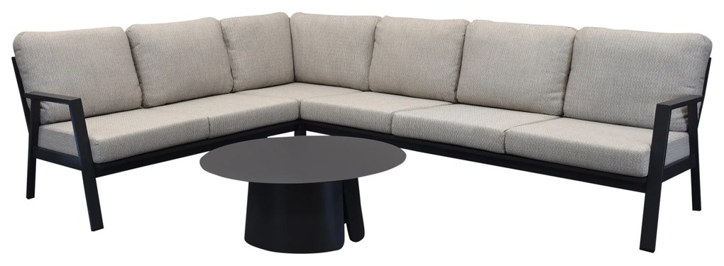 Barolo hoek loungeset 4 delig aluminium antraciet