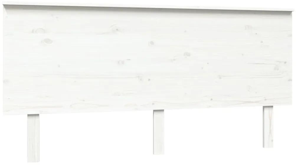 vidaXL Hoofdbord 164x6x82,5 cm massief grenenhout wit