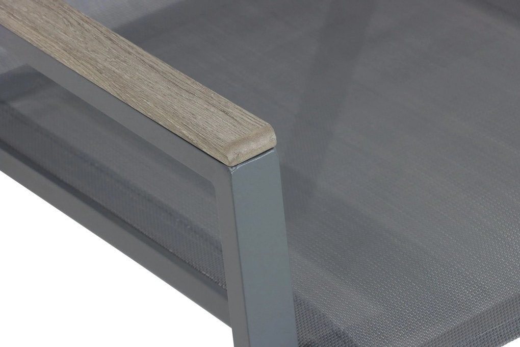 Tuinset 4 personen 180 cm Aluminium/textileen Grijs Domani Furniture Verde/Mateo