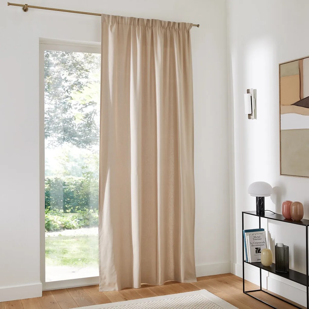 Puur katoenen gordijn, met aangerimpele bies en golf, Scenario