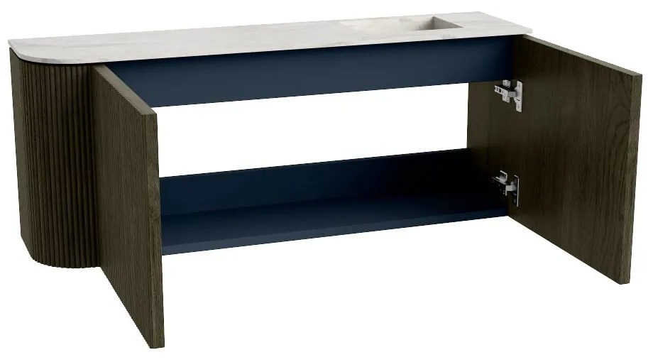 Mondiaz Joya DLux 100cm toiletmeubel ronding links shadow met wastafel faye rechts zonder kraangat opalo