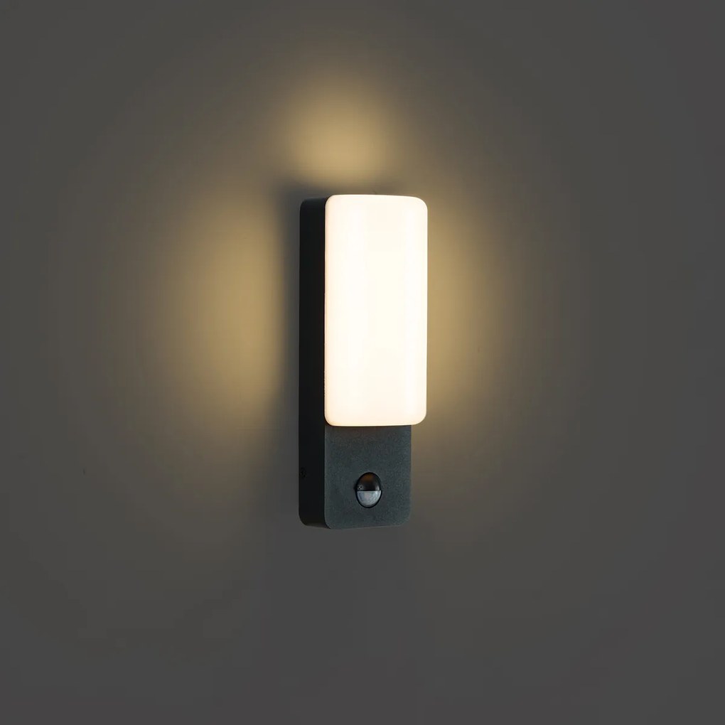 Buiten wandlamp zwart met bewegingssensor incl. LED - Shift