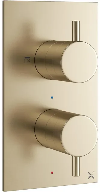 Crosswater MPRO douchekraan - inbouw - verticaal - geborsteld messing sw385371/sw385437